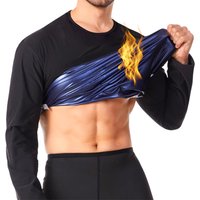 Sauna Shirt for Men Sweat Suit Compression Long Sleeve Top Weight Loss Body Shaper Shirts for Workout Sports