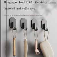 Magnetic Hook Kitchen Utensil Hanger Hook Refrigerator Magnetic Hooks Traceless No Drilling Required Towels Key Storage Hook