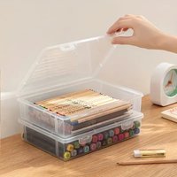 New High Capacity Pencil Case Clear Plastic Sketchbook Marker Colored Pencil Painting Organizer, Back to School Essentials 2026