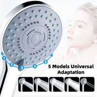 Shower Boosted 5-Speed Large Water Outlet Shower Set Household Handheld Large Panel Adjustable Bathroom Shower SPA Bath Head