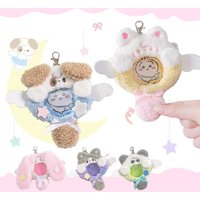 1PC Plush Squeezing Squeak Bag Decompression Pinching Squeak Set Badge Protection Set Pendant