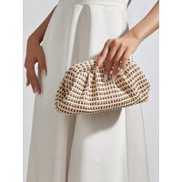 2026 Spring and Summer New Fashion Woven Handbag French Lazy Cloud Flower Bag Women's Commuter and Vacation Dual-purpose Bag