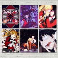 1pc Japanese Anime Cool Girl K-Kakegurui Manga Posters HD Print Vintage Wall Art Decor for Home Study Room