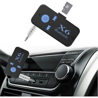 MIC X6 Bluetooth Receiver Mp3 Player Wireless Bluetooth Receiver Adapter 3.5mm Aux Jack Support TF Card Auto Bluetooth Car Kit