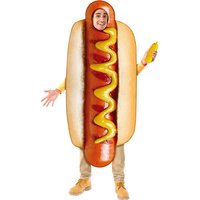Umorden Unisex Food Sausage Hot Dog Costume Tunic Sponge Suit Adult Men Women Funny Purim Halloween Party Fancy Dress Cosplay