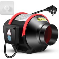 40W Exhaust Flue Fan 2600rmp 100mm Inline Fan 220V High Speed Quiet Exhaust Fan For Home Vents Grow Tents HVAC Systems Parts