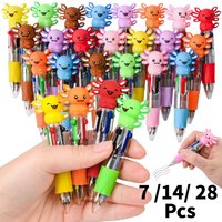 7/14/28 Pcs Multicolor In One Fun 4-In-1 Surprise Ballpoint Pens Fun Gifts For DecorativeTo Teacher Family Friend School Office
