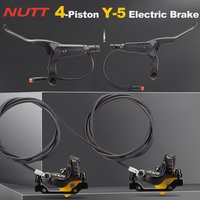 NUTT 4-Piston Electric Scooter Brake Y-5 Hydraulic Disc Oil Brake 140/160 Rotor For A5-D Zero 10X 11X Kukirin g2 max
