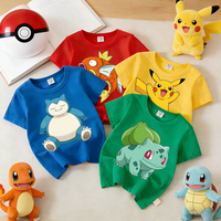 2026 Pokemons Kawaii T-shirts for Children Pikachu Cartoon Cute Short-sleeved Top Boys Girls Summer Fashion Kawaii T-shirt Gift