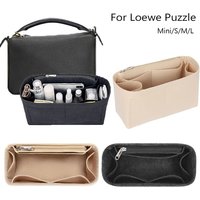 Simple Felt Handbag Insert Bag Bag Support Multi-Pocket Internal Bag Storage Organization Portable Purse Liner for Loewe Puzzle