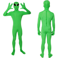 2025 Nowe zielone kostiumy ET onesie-cosplay dla dorosłych na występy sceniczne