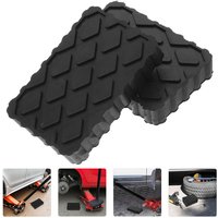 1/2 Pcs Black Rubber Car Jack Pads Support Blocks Trailer Leveling Campers Rv Stabilizer Floor Lift Equipment Parts