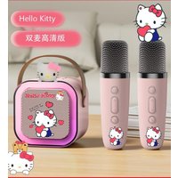 Cartoon cute SanrioHello kittykuromiPochacco portable Bluetooth speaker dual-machine integrated family KTV with atmosphere light