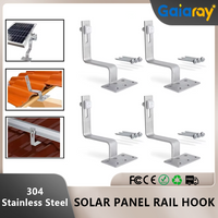 Solar Panel Bracket Mount Hook Photovoltaic Panel Roof Hook Kit 304 Stainless Steel Solar PV Module Hooks for Fixed Solar Panel
