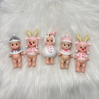 Sonny Angel Mini Figure Christmas Ornament Series 2014 No box No Bag A pink Christmas snowman and reindeer man