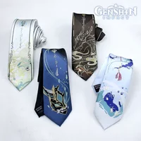 Genshin Impact Xiao Zhongli Wanderer Scaramouche Cosplay Original JK Tie Necktie Accessories Christmas Party Props Unisex