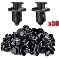 50pcs 10mm Hole Car Nylon Rivet Fastener Bumper Clip Retainer Screw Fender For Honda Civic For Accord Pilot For CR-V For Acura
