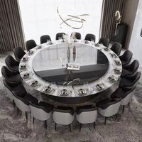 custom.Hotel Dining Table Large Round Marble Table Marble 20-person Restaurant Club Restaurant Round Modern Dinin