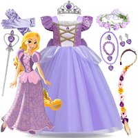 Girl Disney Rapunzel Dress Kids Tangled Disguise Children Carnival Princess Costume Birthday Party Gown Outfit Clothes Vestidos