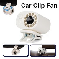 Car Clip on Fan with LED Display 100 Speed Adjustable Portable USB Rechargeable 1800mAh Battery Personal Cooling Mini Fans 2026