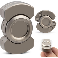 3-in-1 Fidget Toy Adult Spinner, Slider & Clicker Magnetic Stainless Steel Bearing for Stress Relief, Enhanced Focus, Good Gift