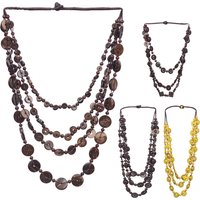 Ethnic Style Multi-layer Beaded Coconut Shell Necklace Tribal Women's Jewelry Accessories