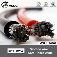 Câble électrique en silicone noir et rouge très souple pour démarrage de batterie automobile 8AWG 6AWG 4AWG 2AWG 1AWG 2/0AWG 3/0AWG 25mm 35mm 50mm