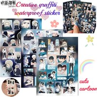 Jujutsu Kaisen Aesthetic Graffiti Stickers Creative Cartoon Gojo Satoru Waterproof Decals Journal Scrapbooking Decor Supplies