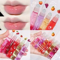 Transparent Roll-on Lip Oil Balm Moisturizing Fruit Lip Gloss Reducing Lip Lines Nourishing Lips Glaze Lasting Lip Oil Makeup
