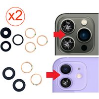 2 Sets Camera Lens glass Replacement For iPhone 11 12 13 14 15 16 Plus Pro Max Mini Sapphire Style Rear Camera Glass repair