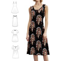 Kéith Ríchárds Floral Smock Dress For Women Spring Summer Casual Dress For Party Kéith Ríchárds Women's Clothing