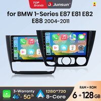 Radio samochodowe Junsun Android Auto do BMW serii 1 E87 E81 E82 E88 2004 2005-2011, multimedialny bezprzewodowy Apple CarPlay, inteligentne systemy, ekran dotykowy IPS, odtwarzacz wideo stereo, radio