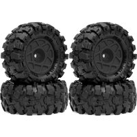 RED SPIDER 4pcs 1.0" Beadlock Wheel Rim Rubber Tire Set For 1/24 Axial Scx24 Fmx24 1/18 Traxxas Trx4m Tires