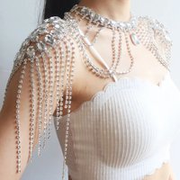 Fashionable Rhinestone Shoulder & Neck Chains | Wedding & Party Shoulder Chains | Tassel Bustier Chains | Bikini Body Jewelry