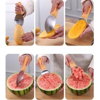 Multifunctional Fruits Peeling Spoon Mango Meat Separator Cutter Kitchen Gadgets Fruits Watermelon Cutting Digging Gadgets