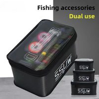 Portable EVA Fishing Tool Box, Fishing Accessory Organizer, Live Bait Storage Container, 3L/5L/7L Large Capacity Water Container