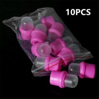 10PCS Rosa Silikon Nagel Soak Off Kappe Clip UV Gel Nagellack Entferner Wrap Für Finger Zehen Maniküre Werkzeug heißer Verkauf