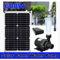 600W 800L/H Solar Power Bank With Water Pump Solar Source Ultra-quiet Submersible For Outdoor Pond Garden Fountain Decoration