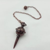 Real Cone Copper Metal Pendulum for Divination Gold Color Pendant Pendulums Witch pendant Pendulo reiki Spiritual Products X086