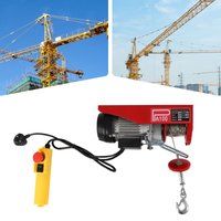 220LBS Electric Pulley Crane Scaffold Hoist Winch for Workshop Garage Cable Lift