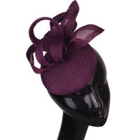 Purple Imitation Sinamay Fascinator Headwear For Kentucky Derby Church Wedding Party Race Women's Bridal Event Occasion Hat