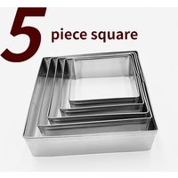 5-piece set of cookie cutters, baking molds, star shaped, heart-shaped, flower shaped, round, square, kitchen tools