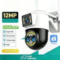 Caméra de sécurité IP PTZ WiFi extérieure Yoosee avec zoom numérique 10X pour la surveillance à domicile