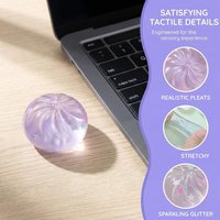 4pcs Mini Dumpling Toy Cute Rainbow Dumplings Stress Anxiety Relief Fidget Toys for Kids Slow-rebound Decompression Toy