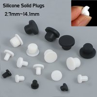 Black White Silicone Solid Plug 2.7~14.1mm T Type Soft Sealing Plug Furniture Screw Holes Dustproof Gasket Blanking End Caps