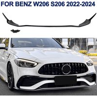 Magickit C43 Look Front Bumper Splitter Lip for Mercedes Benz C Class W206 S206 AMG 2022-2024 Glossy Black Front Bumper Guard