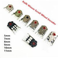 5Pcs Kailh 5/7/8/9/10/11mm Rotary Mouse Scroll Wheel Encoder 1.74mm hole mark 15-30g for PC Mouse alps encoder dust-free decoder