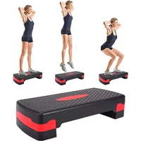 Adjustable Aerobic Pedals Home Gym Training Fitness Aerobic Stepper Wear Resistant Non Slip Sturdy Durable Pedal Stepper Board
