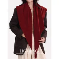 100% Wool British Triangle Scarf Luxe Versatile Super Cozy Scarf Women Winter Comfortable Gentle Sweet Korean Scarf