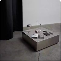 Stainless steel cube side table coffee table storage table light luxury style